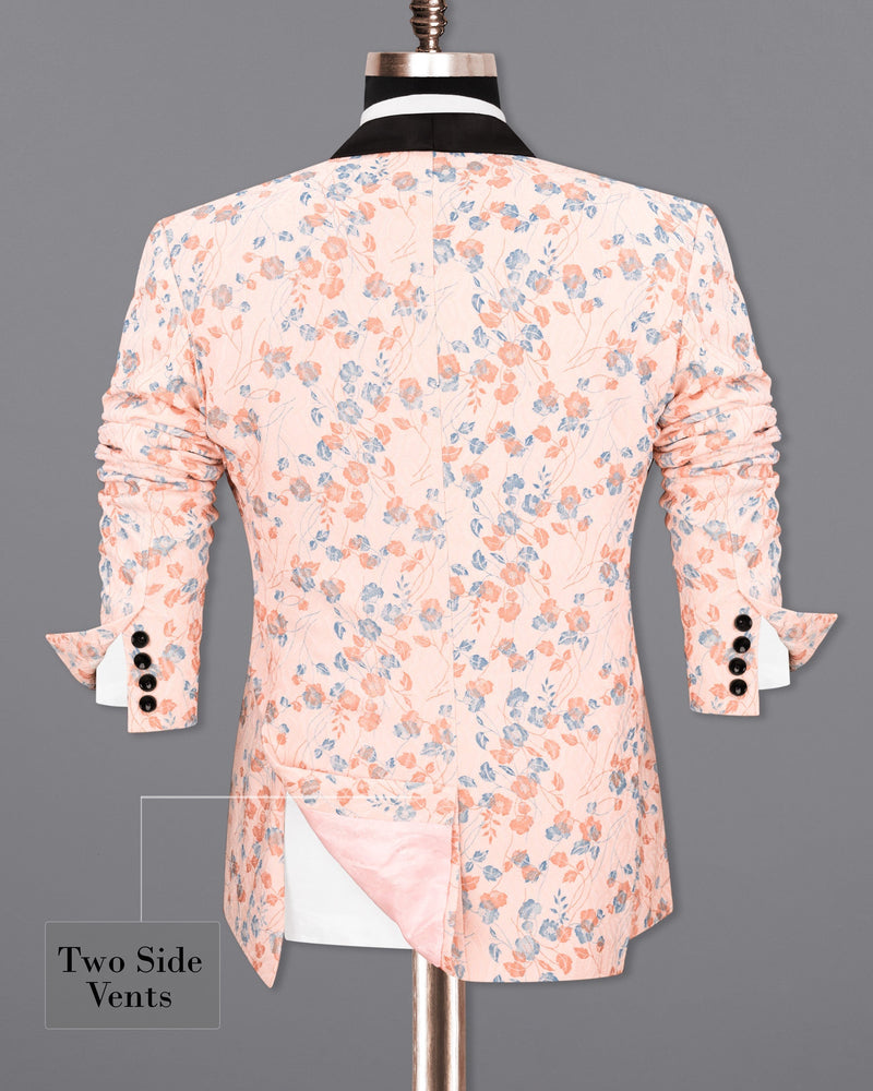 Mandys Pink Floral Textured Designer Tuxedo Suit ST1769-BKL-36, ST1769-BKL-38, ST1769-BKL-40, ST1769-BKL-42, ST1769-BKL-44, ST1769-BKL-46, ST1769-BKL-48, ST1769-BKL-50, ST1769-BKL-52, ST1769-BKL-54, ST1769-BKL-56, ST1769-BKL-58, ST1769-BKL-60