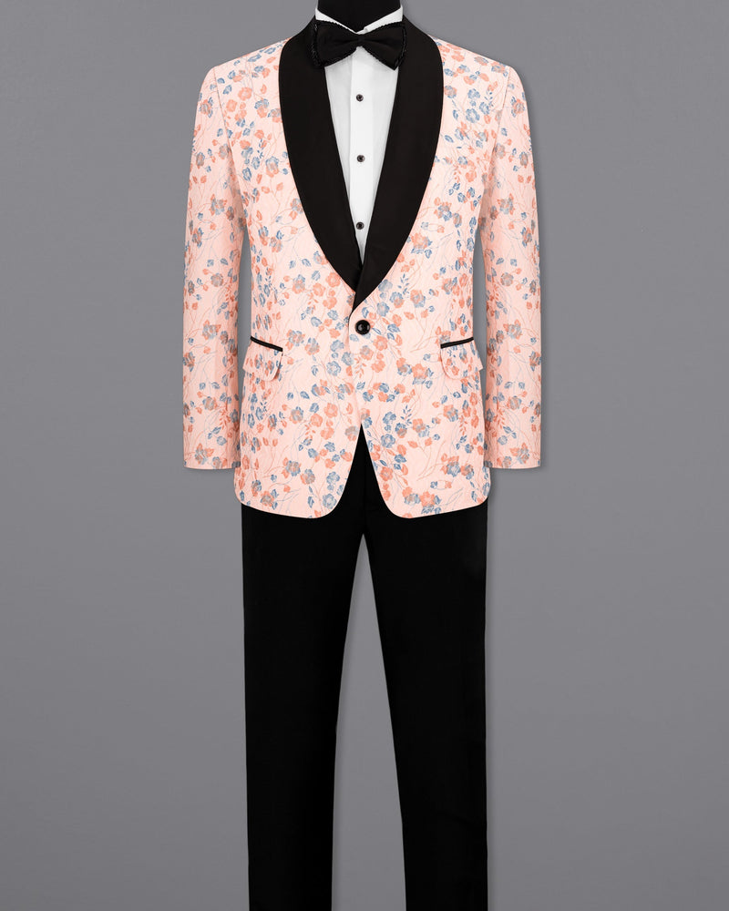 Mandys Pink Floral Textured Designer Tuxedo Suit ST1769-BKL-36, ST1769-BKL-38, ST1769-BKL-40, ST1769-BKL-42, ST1769-BKL-44, ST1769-BKL-46, ST1769-BKL-48, ST1769-BKL-50, ST1769-BKL-52, ST1769-BKL-54, ST1769-BKL-56, ST1769-BKL-58, ST1769-BKL-60