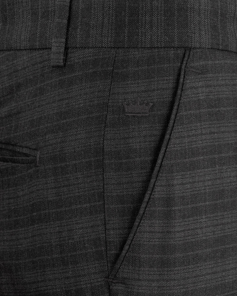 Iridium Grey Subtle Plaid Double Breasted Suit