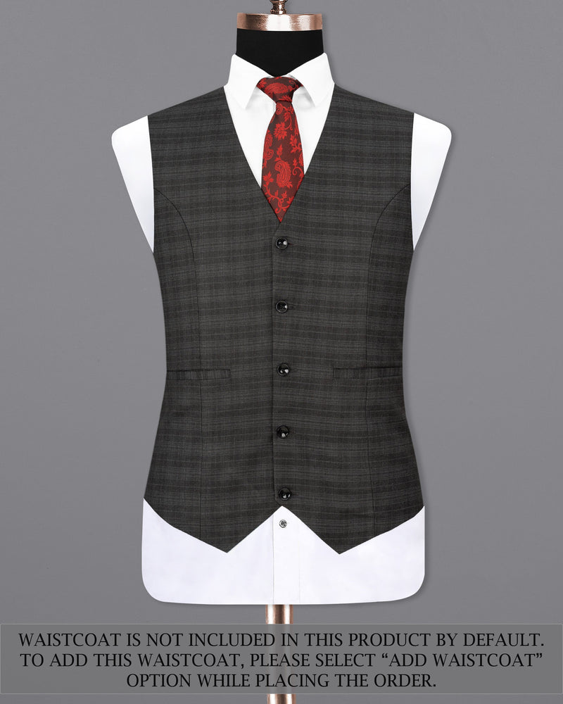 Iridium Grey Subtle Plaid Double Breasted Suit