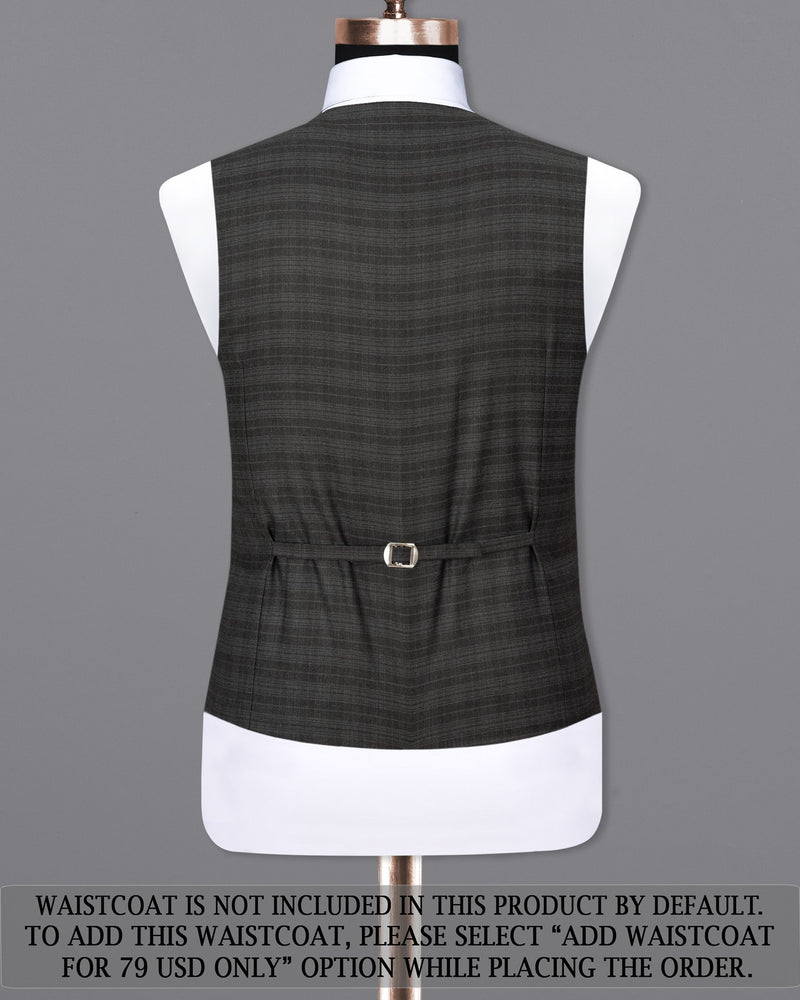 Iridium Grey Subtle Plaid Double Breasted Suit