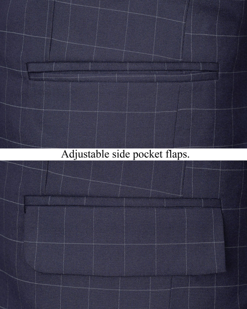 Gun Powder Blue windowpane Single Breasted Suit ST1835-SB-36, ST1835-SB-38, ST1835-SB-40, ST1835-SB-42, ST1835-SB-44, ST1835-SB-46, ST1835-SB-48, ST1835-SB-50, ST1835-SB-52, ST1835-SB-54, ST1835-SB-56, ST1835-SB-58, ST1835-SB-60