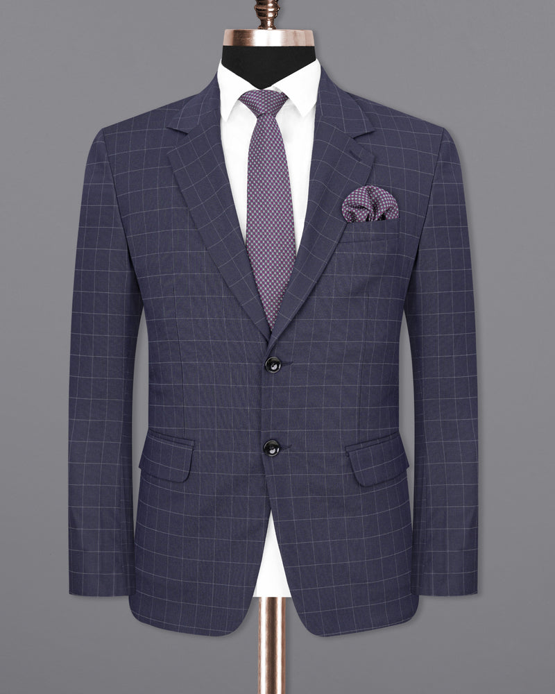 Gun Powder Blue windowpane Single Breasted Suit ST1835-SB-36, ST1835-SB-38, ST1835-SB-40, ST1835-SB-42, ST1835-SB-44, ST1835-SB-46, ST1835-SB-48, ST1835-SB-50, ST1835-SB-52, ST1835-SB-54, ST1835-SB-56, ST1835-SB-58, ST1835-SB-60