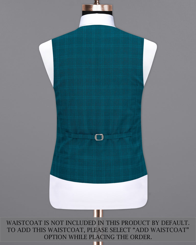 Dark Teal Plaid Double Breasted Strapped Suit ST1845-DB-D8-36, ST1845-DB-D8-38, ST1845-DB-D8-40, ST1845-DB-D8-42, ST1845-DB-D8-44, ST1845-DB-D8-46, ST1845-DB-D8-48, ST1845-DB-D8-50, ST1845-DB-D8-52, ST1845-DB-D8-54, ST1845-DB-D8-56, ST1845-DB-D8-58, ST1845-DB-D8-60