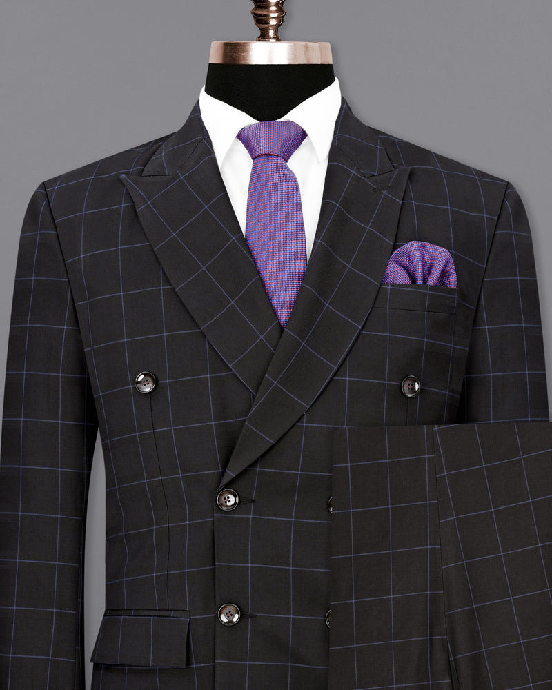 Thunder Windowpane Double Breasted Suit