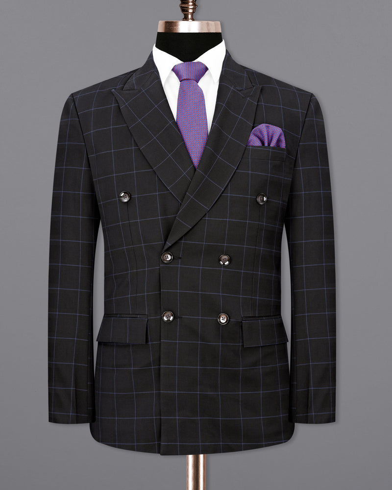 Thunder Windowpane Double Breasted Suit