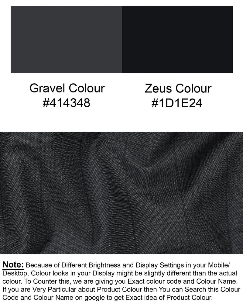 Gravel Grey With Zeus Windowpane Suit