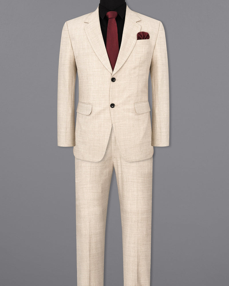 Merino Brown Plaid Suit