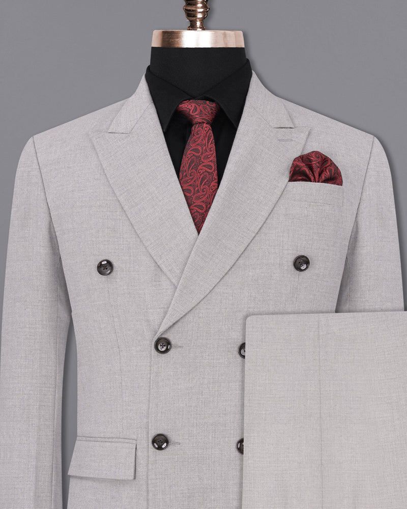 Pearl Slate Gray Double Breasted Suit