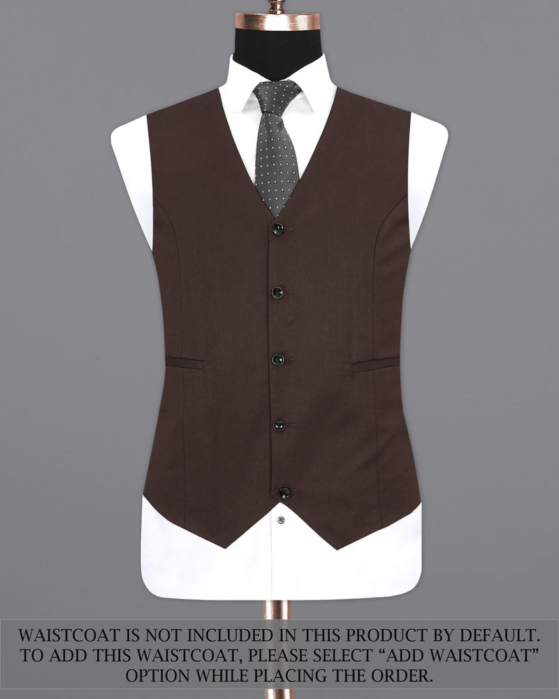 Bistre Brown Single Breasted Suit