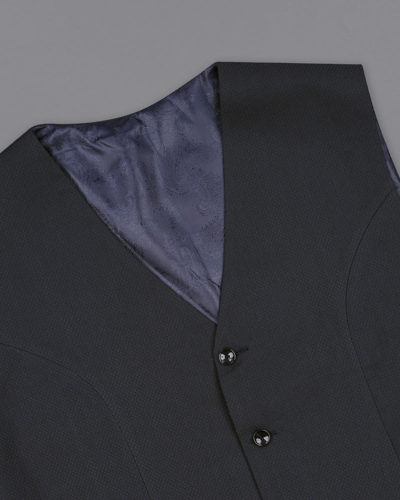 Mirage Blue Diamond Textured Single Breasted Suit