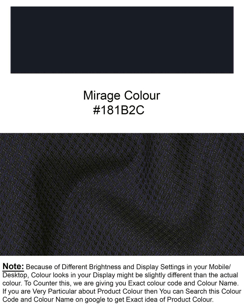 Mirage Blue Diamond Textured Single Breasted Suit