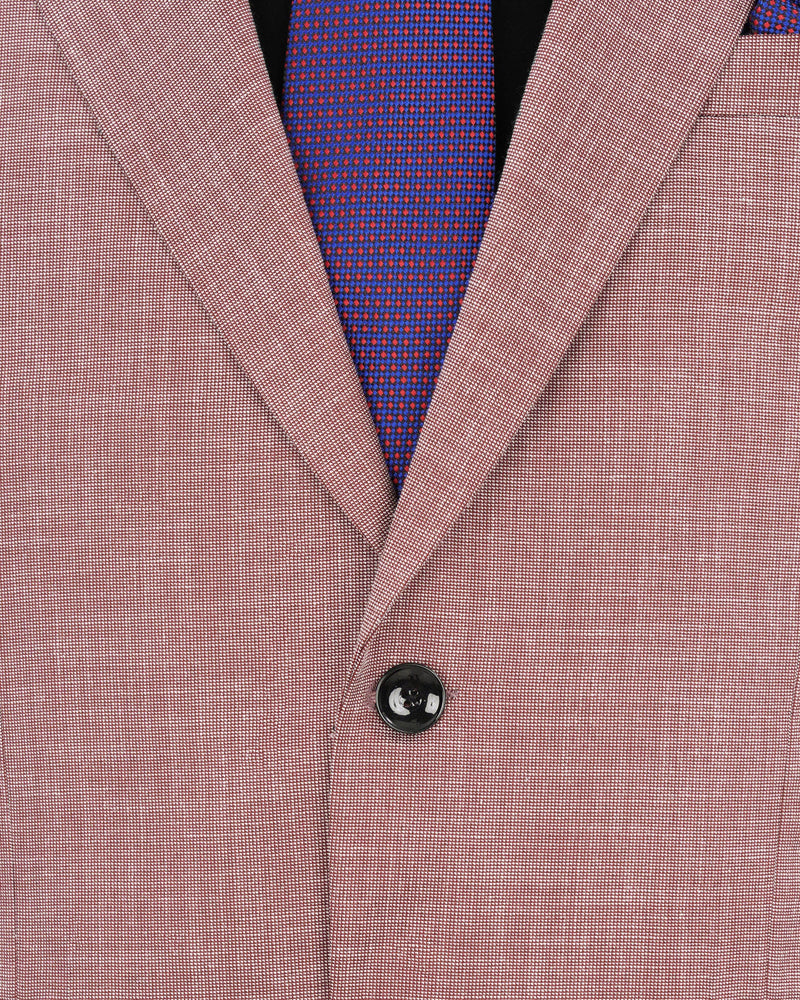 Coral Tree Red Single Breasted Suit