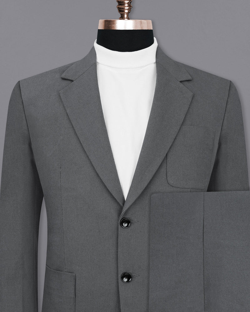 Limed Spruce Grey Single Breasted Sports Suit