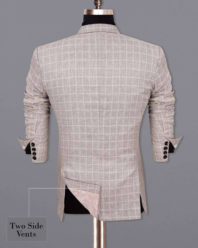 Timberwolf light Brown Plaid Double Breasted Suit