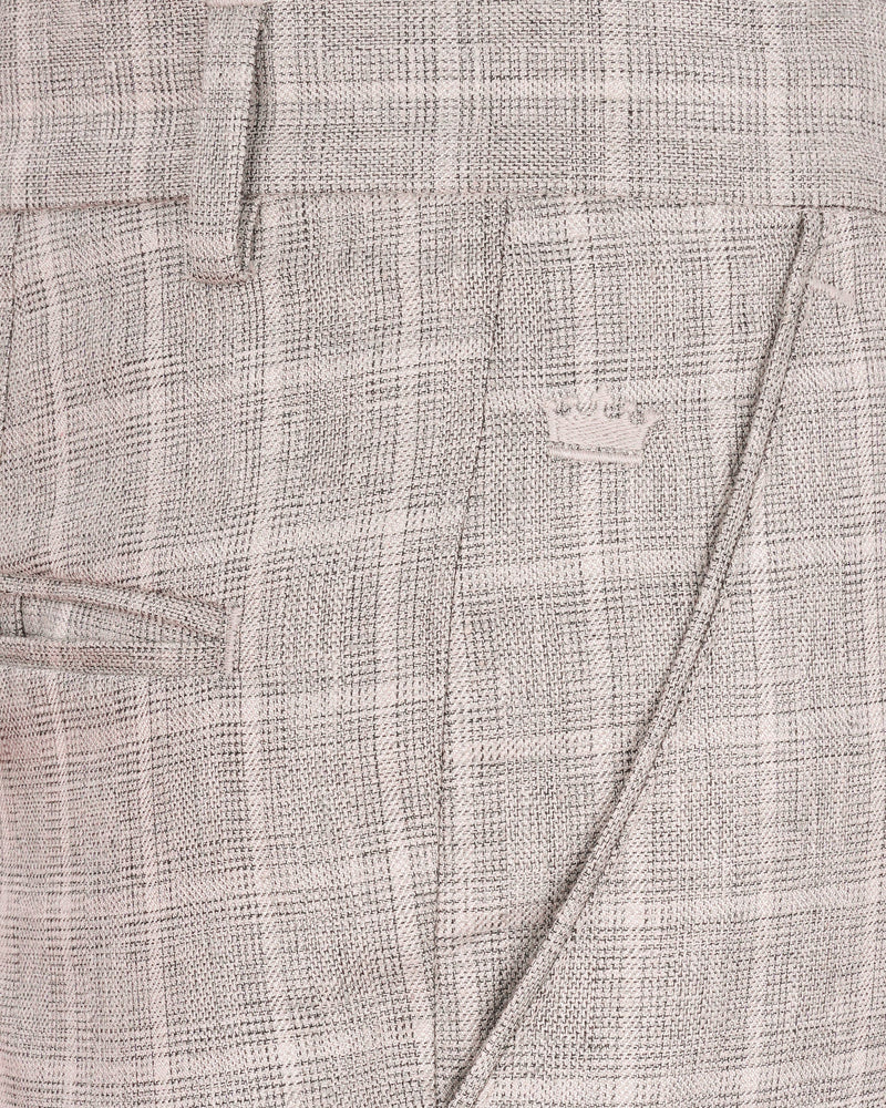 Timberwolf light Brown Plaid Double Breasted Suit