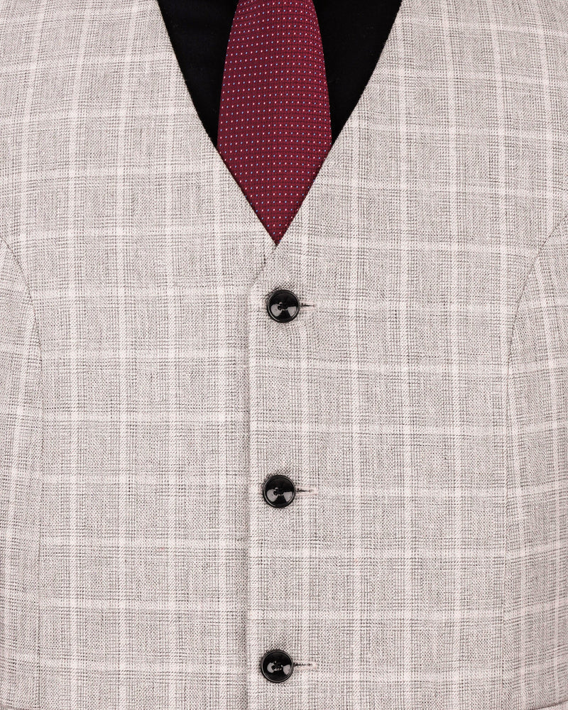 Timberwolf light Brown Plaid Double Breasted Suit