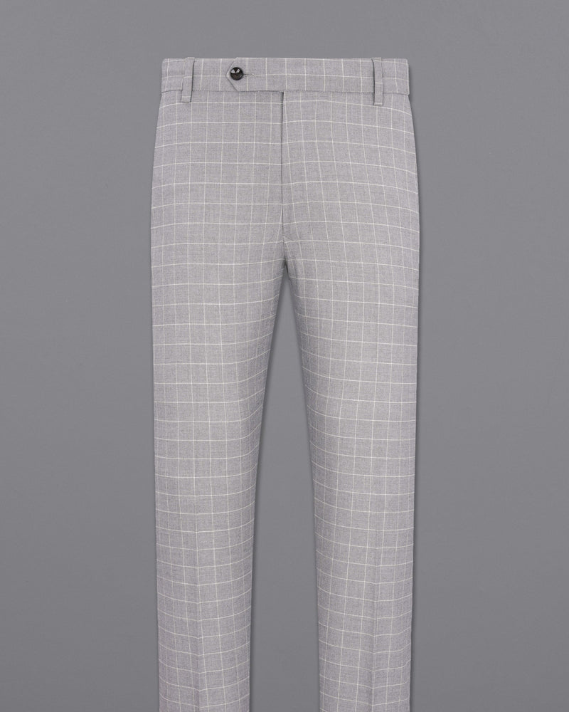 Hurricane Gray Windowpane Double Breasted Suit