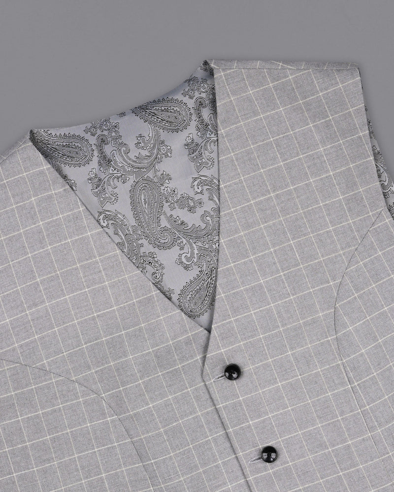 Hurricane Gray Windowpane Double Breasted Suit