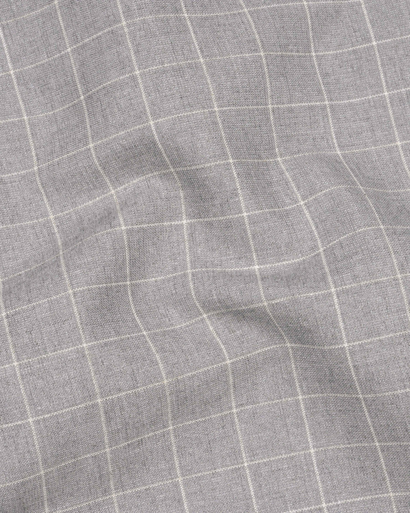 Hurricane Gray Windowpane Double Breasted Suit