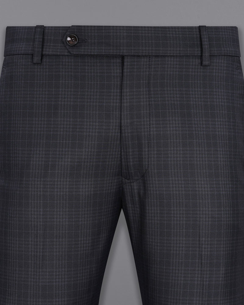 Rangoon Black Plaid Double Breasted Suit