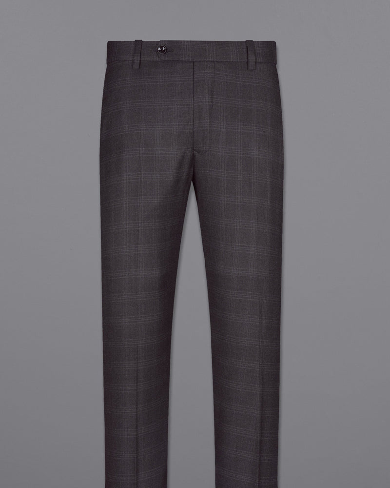 Tuatara Gray Subtle windowpanew Double Breasted Suit