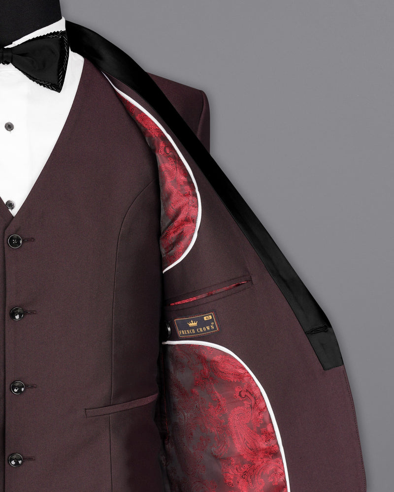 Bistre Wine Tuxedo Suit