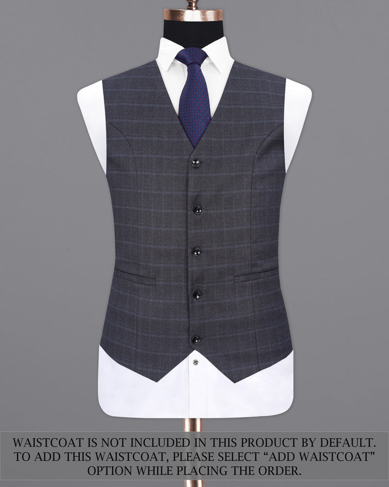 Thunder Gray Plaid Double-Breasted Suit