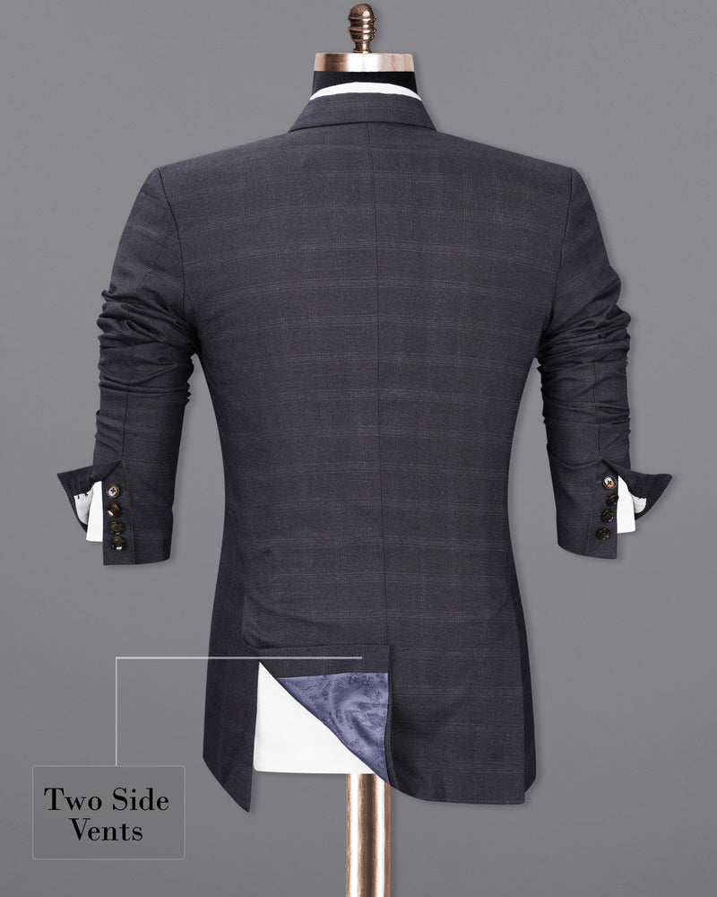 Tuatara Gray Plaid Double Breasted Suit