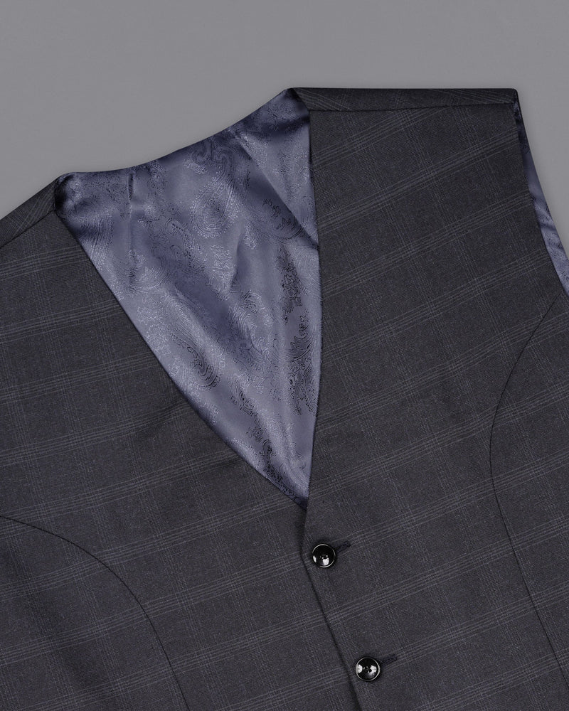 Tuatara Gray Plaid Double Breasted Suit