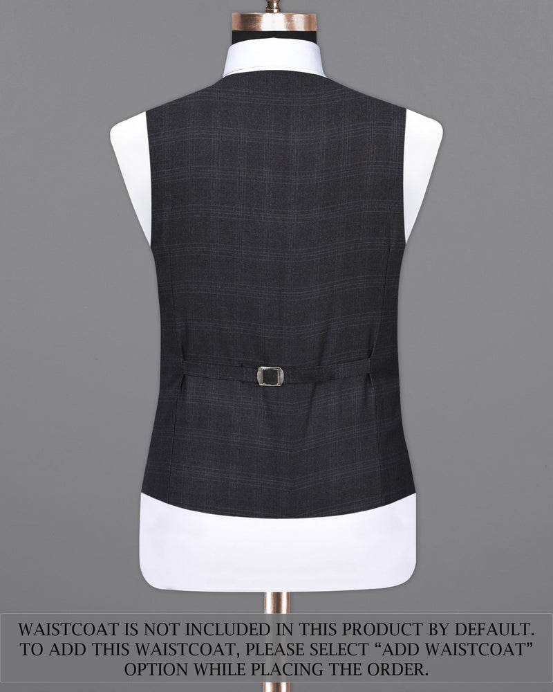 Mirage Gray windowpane Single Breasted Suit