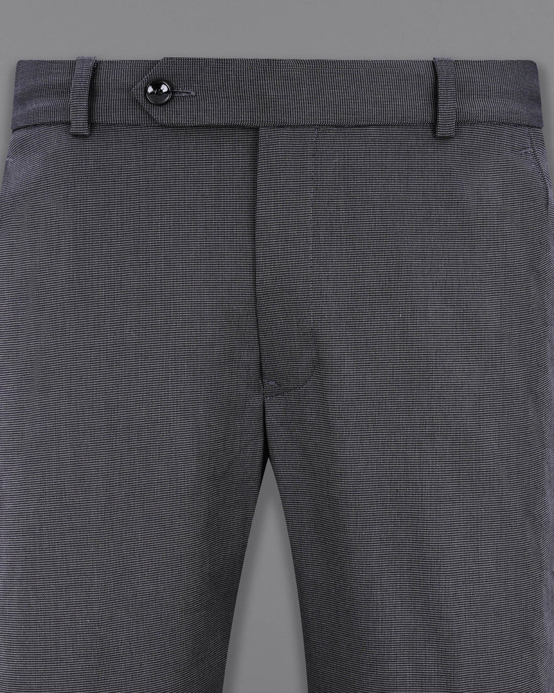 Gunmetal Gray Cross Buttoned Bandhgala Premium Cotton Suit