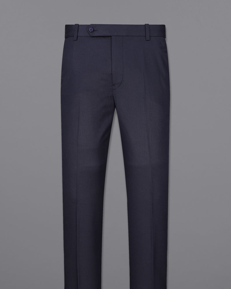 Gunmetal Navy Blue Single Breasted Suit