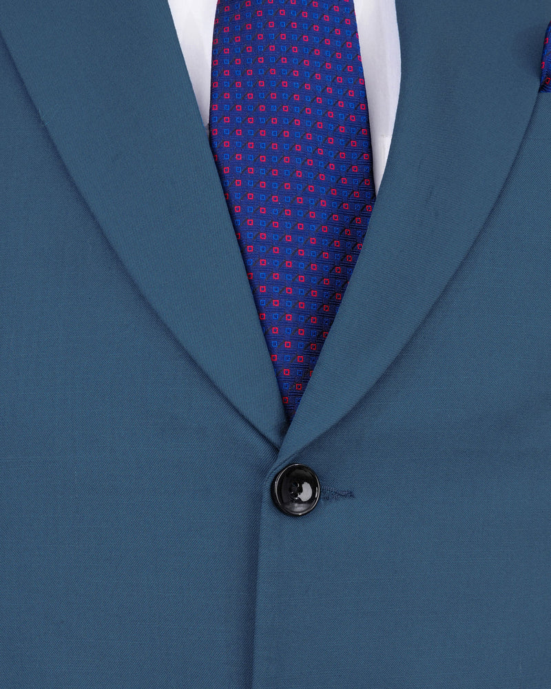 River Bed Blue Single Breasted Suit