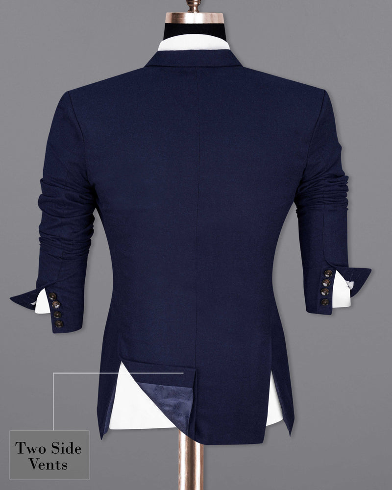 Mirage Blue Pure Wool Double Breasted Suit