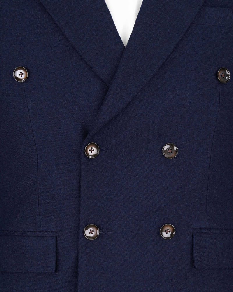 Mirage Blue Pure Wool Double Breasted Suit