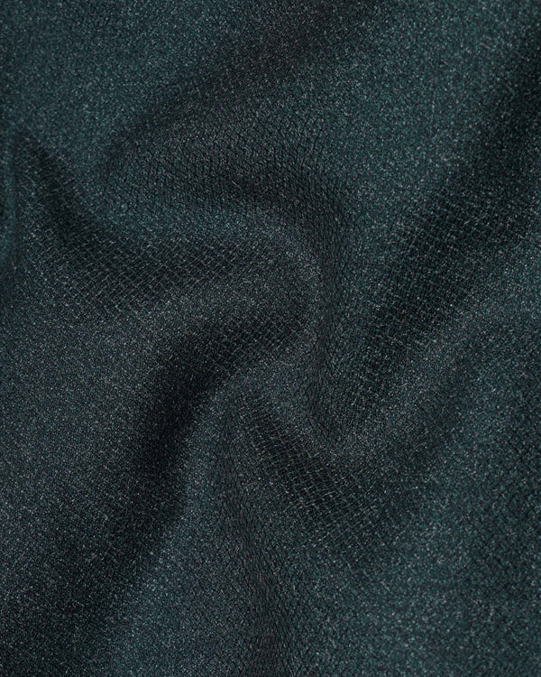 Outer Space Green Double-Breasted Pure Wool Suit