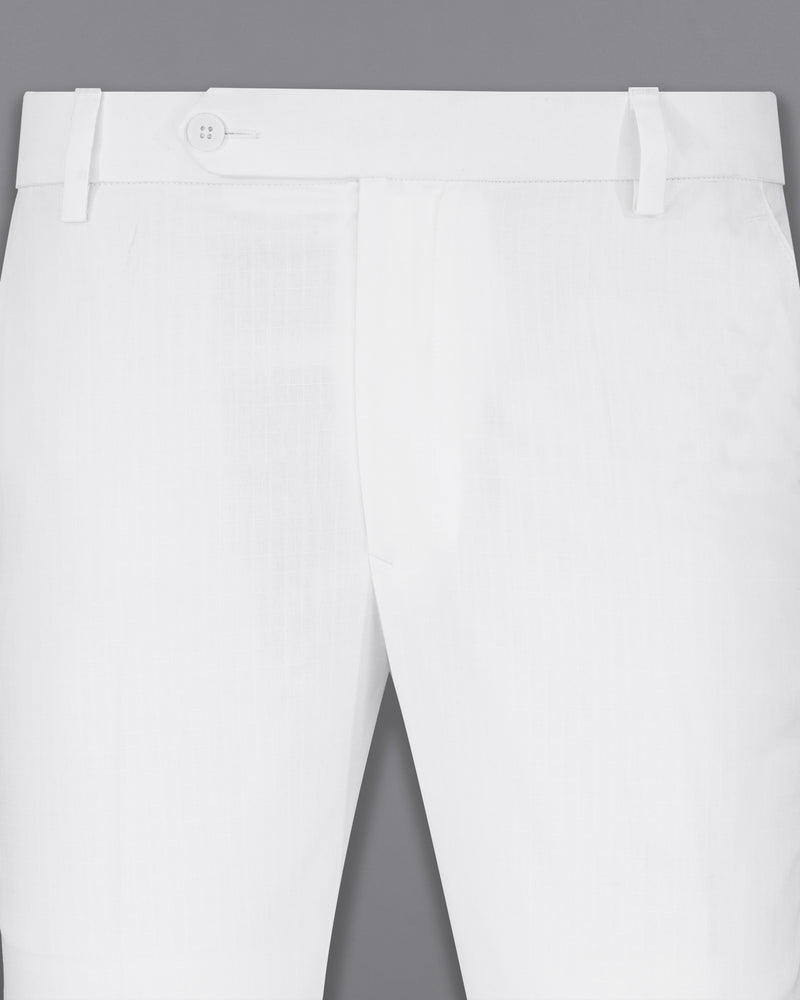 Bright White Single Breasted Premium Cotton Designer Suit