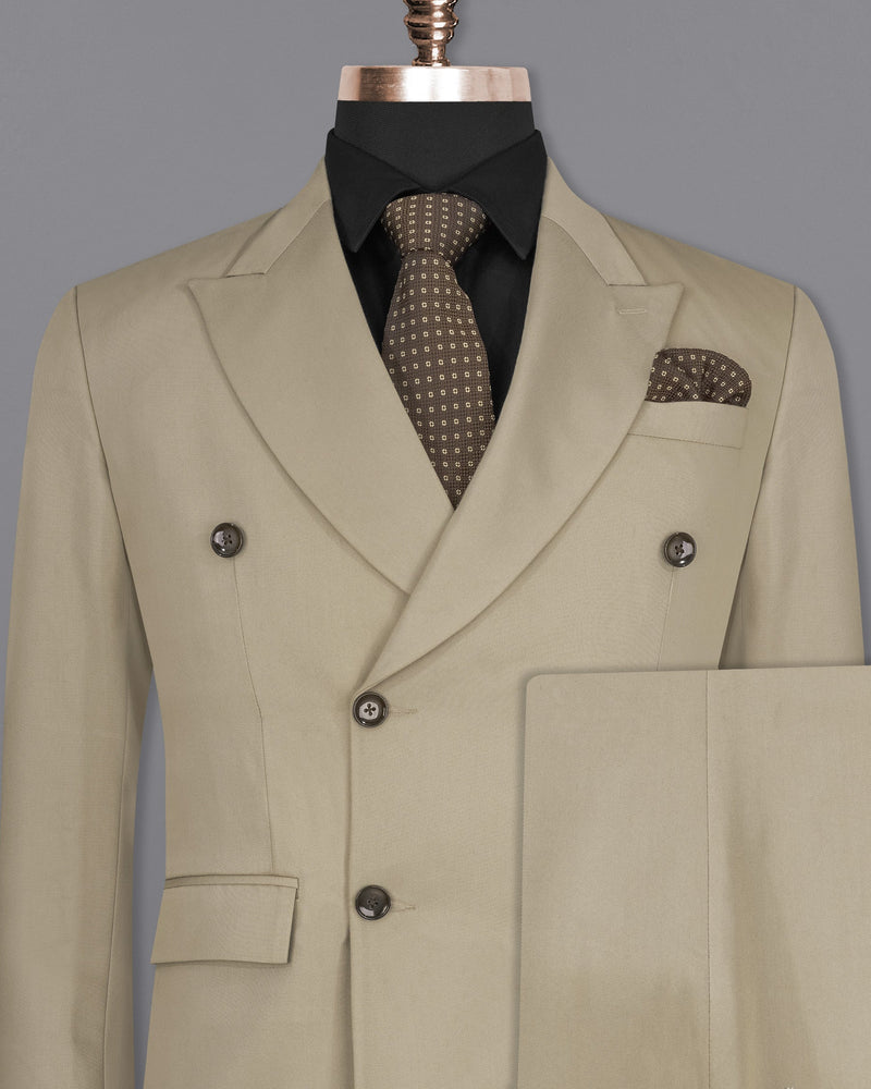 Hillary Light Brown Double Breasted Suit