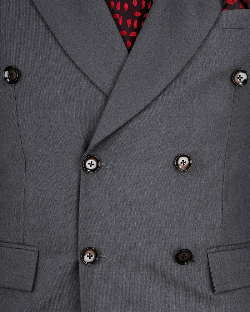 Wenge Gray Double Breasted Suit
