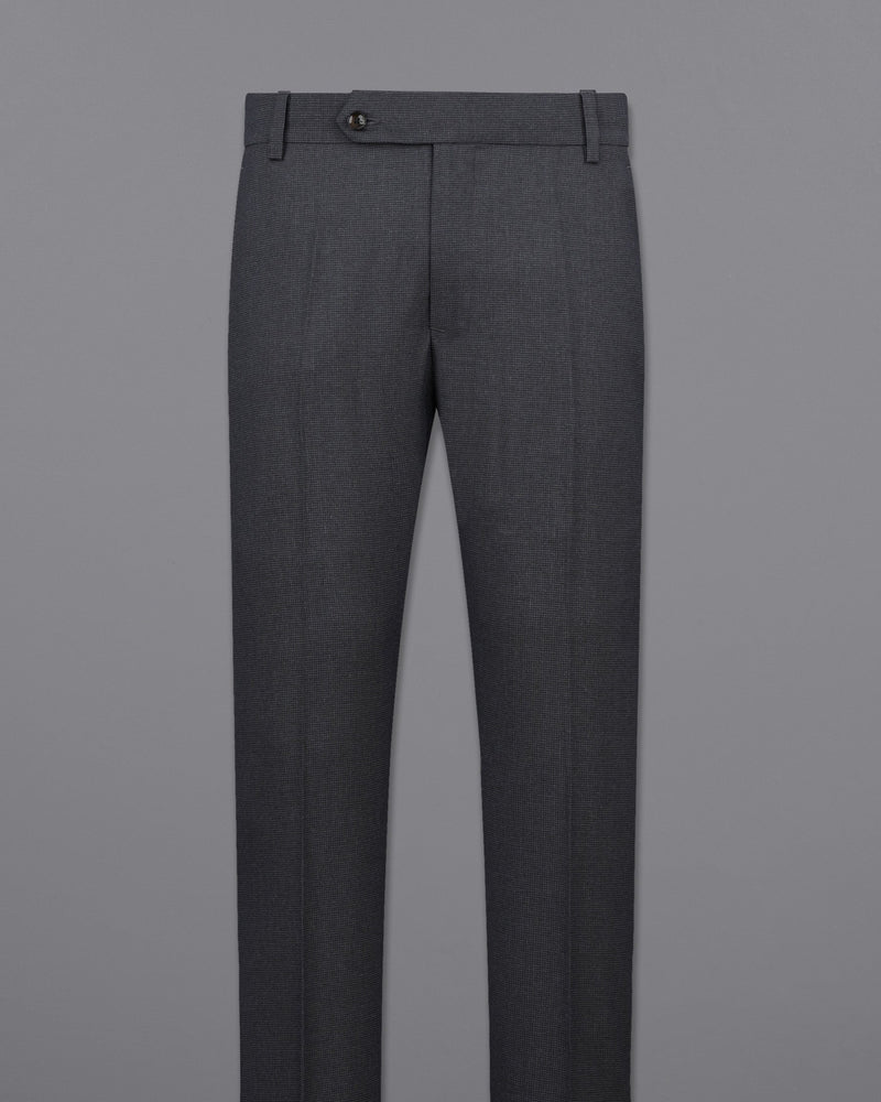 Bastille Dark Grey Double Breasted Designer Suit with Belt Closure