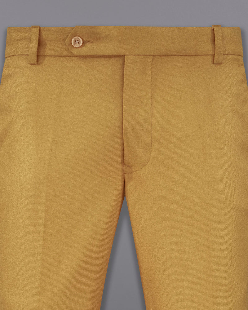 Copper Yellow Wool Rich Double Breasted Sports Suit