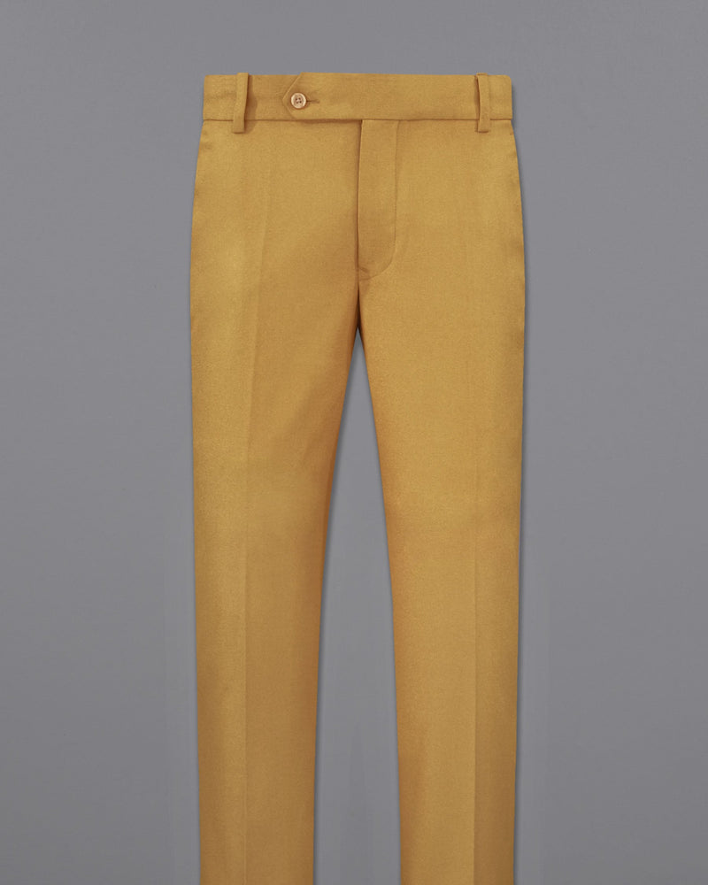 Copper Yellow Wool Rich Double Breasted Sports Suit