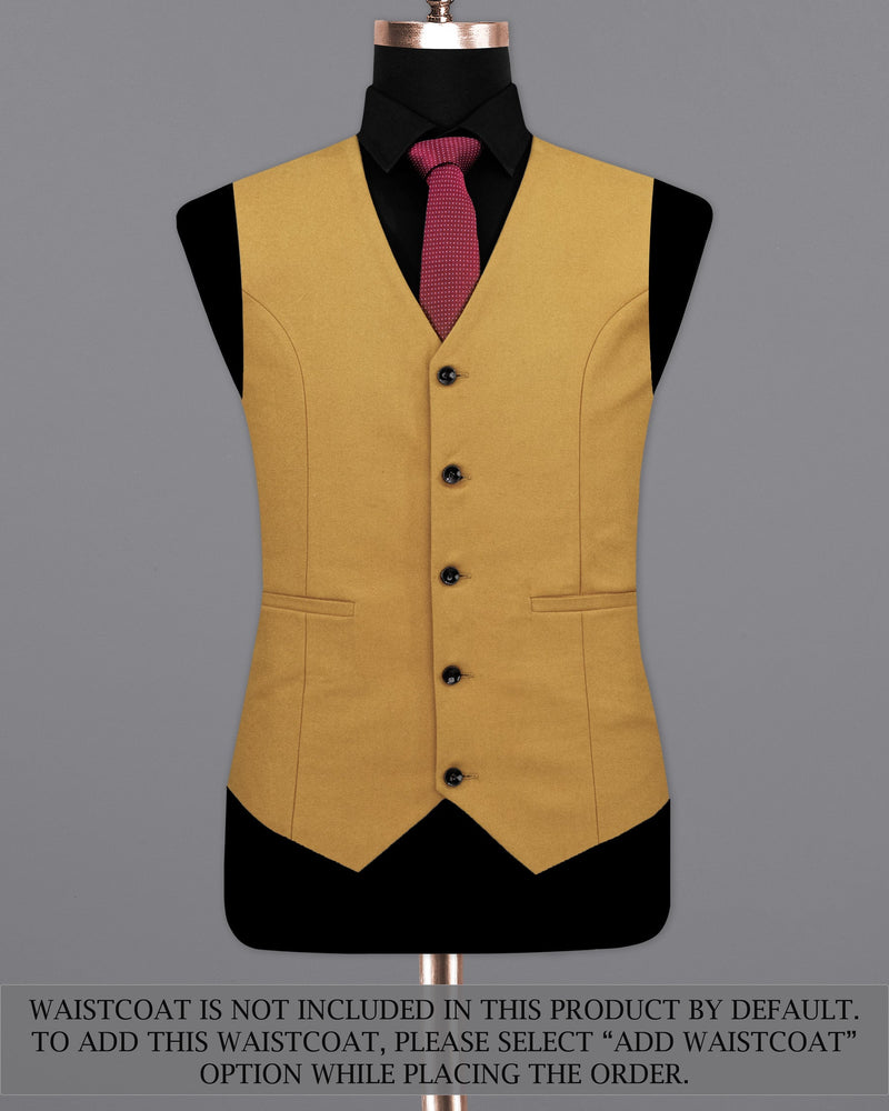 Copper Yellow Wool Rich Double Breasted Sports Suit