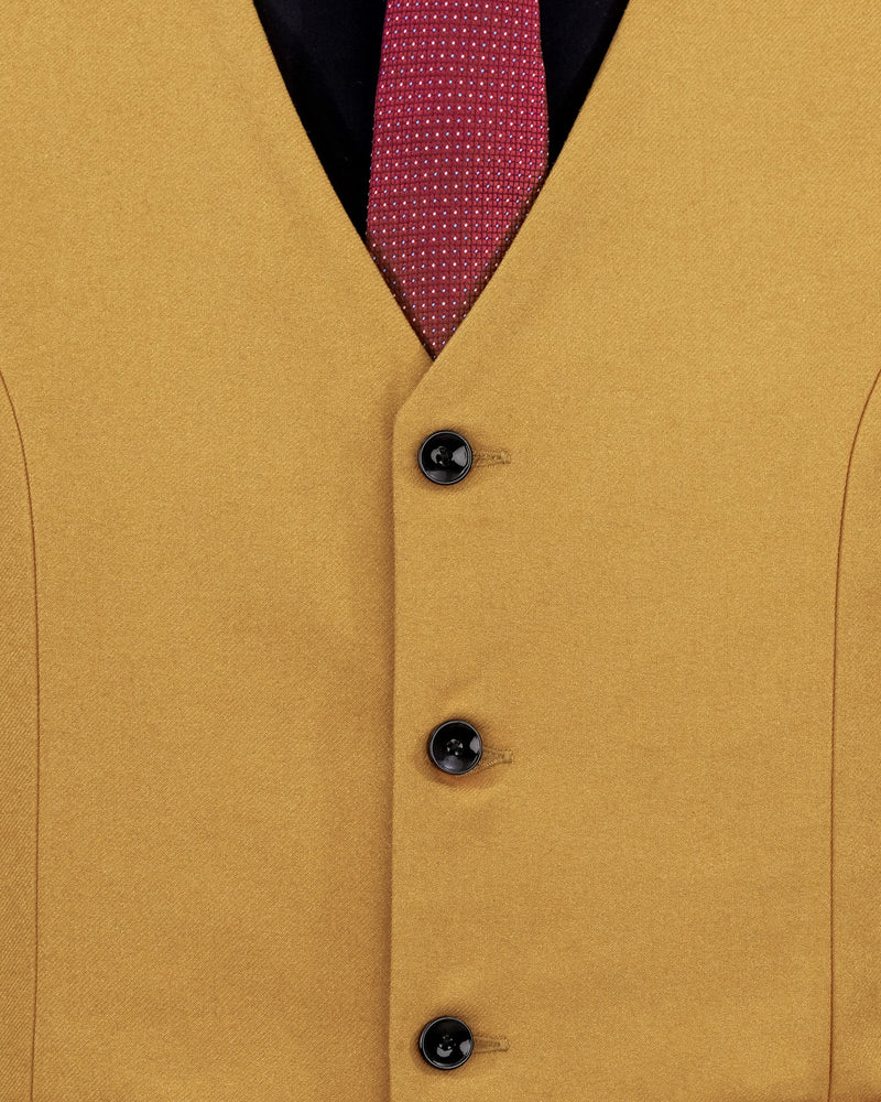 Copper Yellow Wool Rich Double Breasted Sports Suit