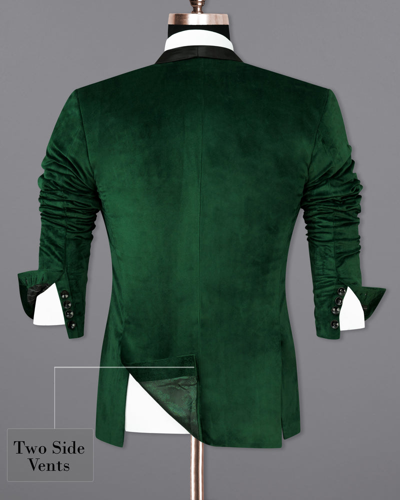 Phthalo Green Velvet Tuxedo Designer Suit