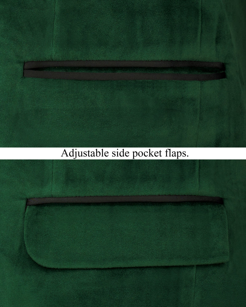 Phthalo Green Velvet Tuxedo Designer Suit