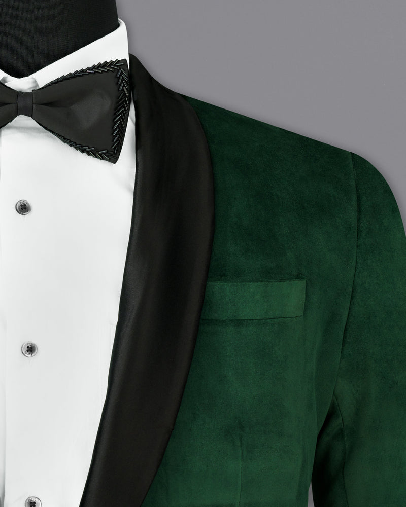 Phthalo Green Velvet Tuxedo Designer Suit