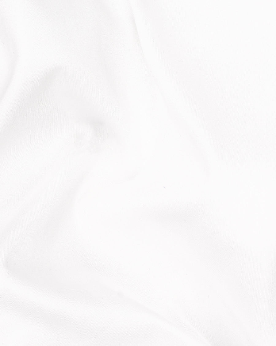 White Cross Buttoned Bandhgala/Mandarin Suit
