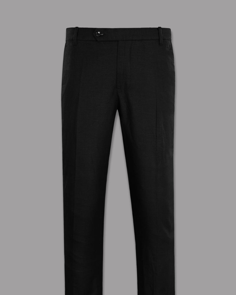 Jade Black Linen Performance Suit